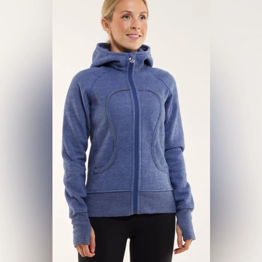 Lululemon Scuba Hoodie Microstripe Rocksteady Gradient Wee Stripe  Size 4 - Picture 2 of 11